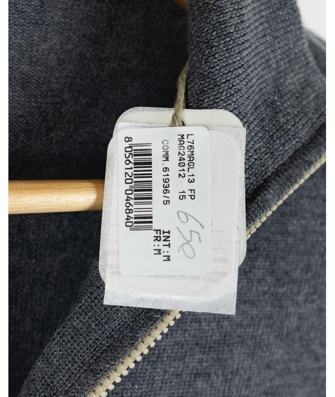 ELEVENTY Серый шерстяной джемпер / свитер, фото 3