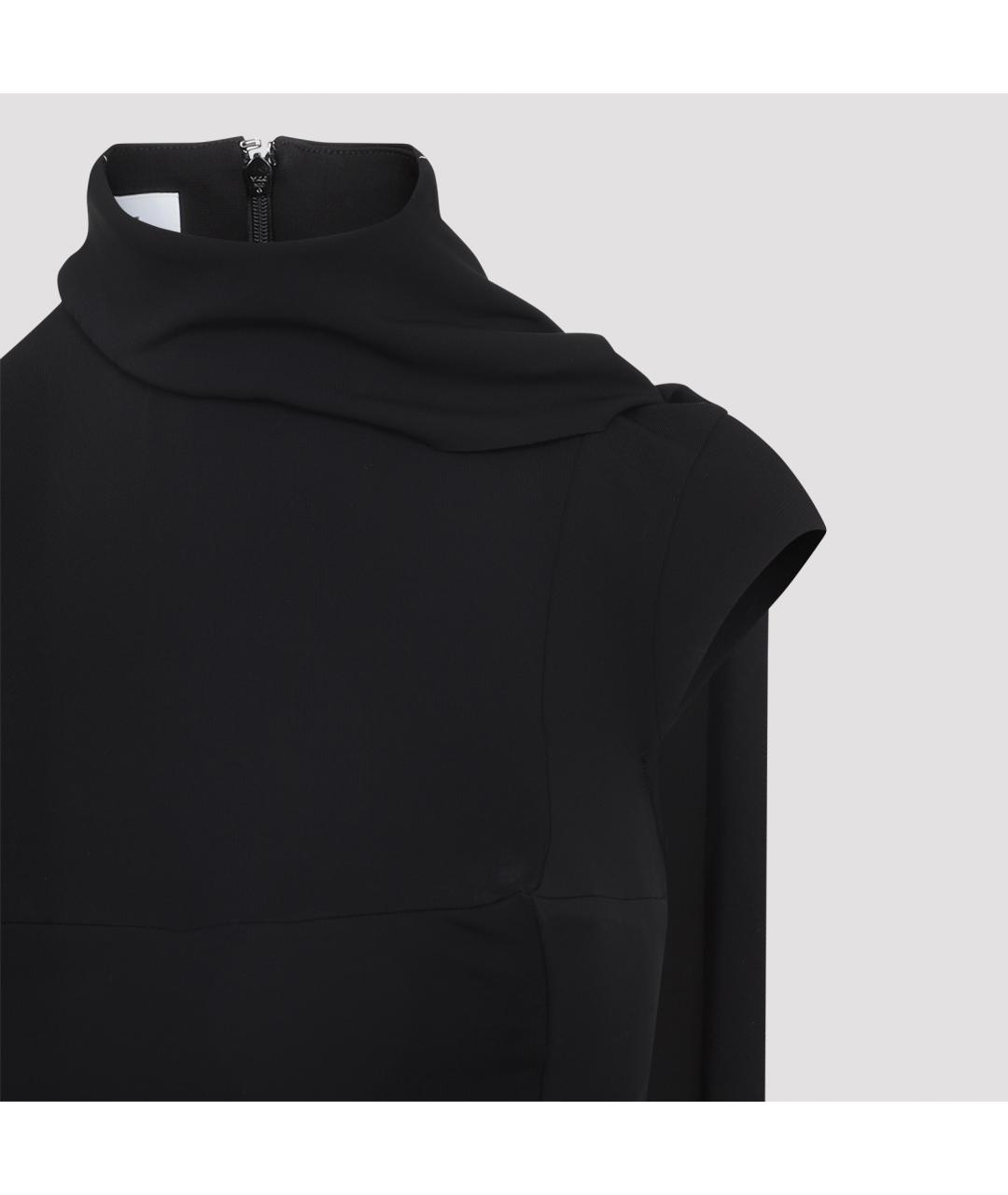 JEAN PAUL GAULTIER Черное вискозное вечернее платье, фото 4