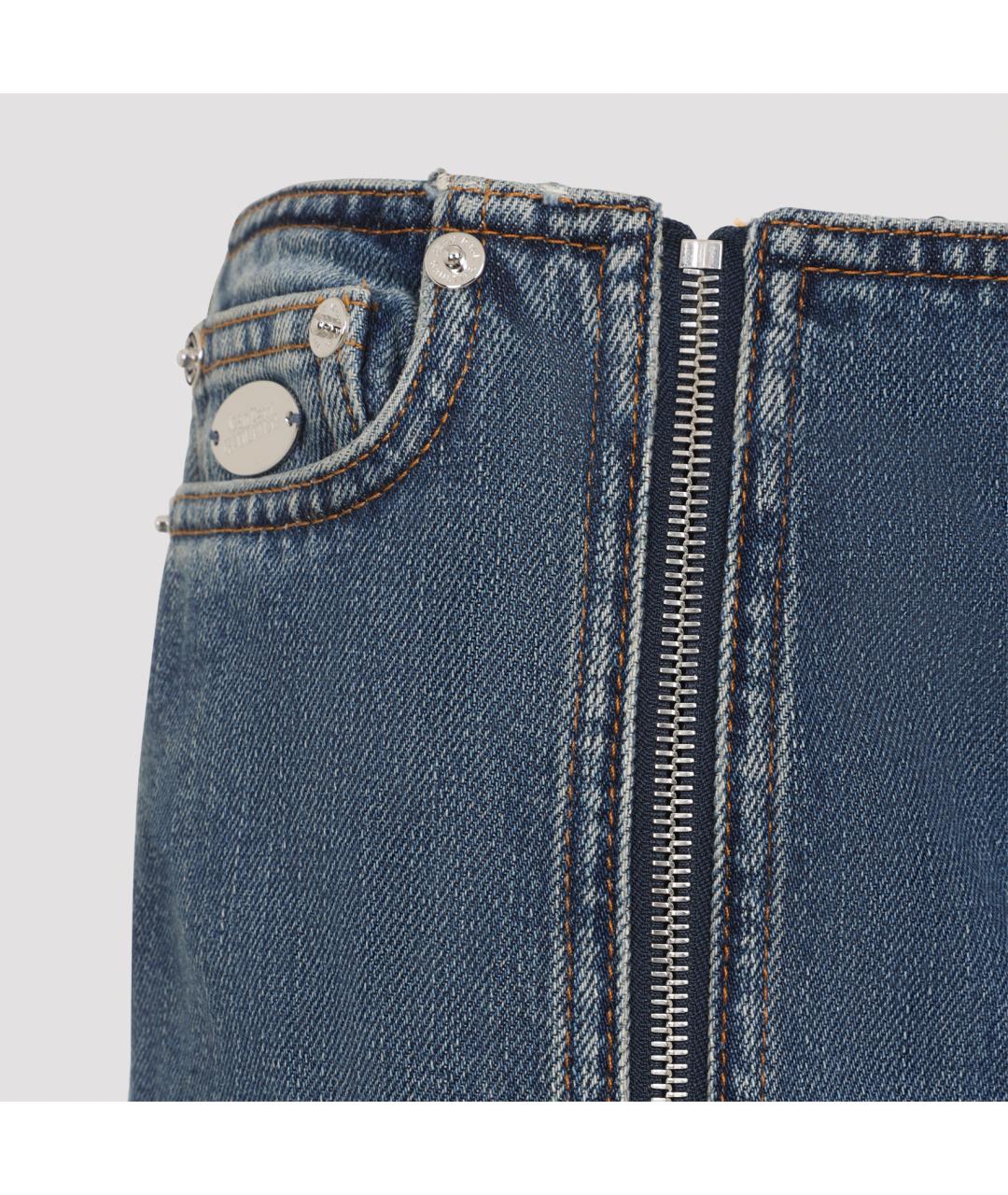 JEAN PAUL GAULTIER Синие хлопковые джинсы клеш, фото 5