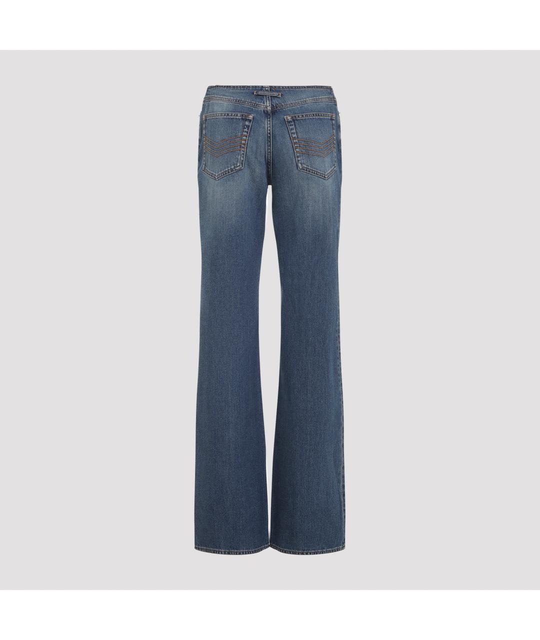 JEAN PAUL GAULTIER Синие хлопковые джинсы клеш, фото 3