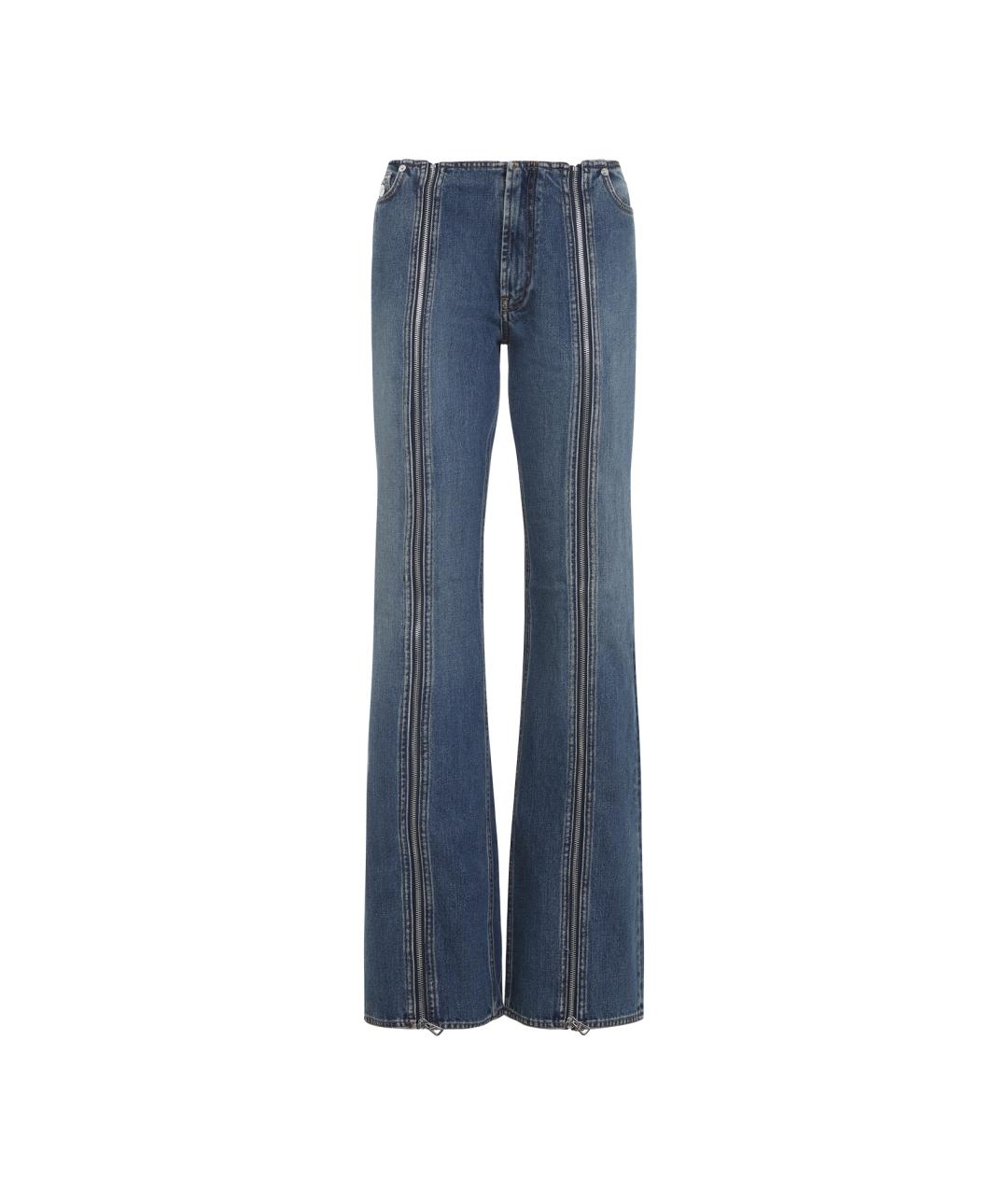 JEAN PAUL GAULTIER Синие хлопковые джинсы клеш, фото 1