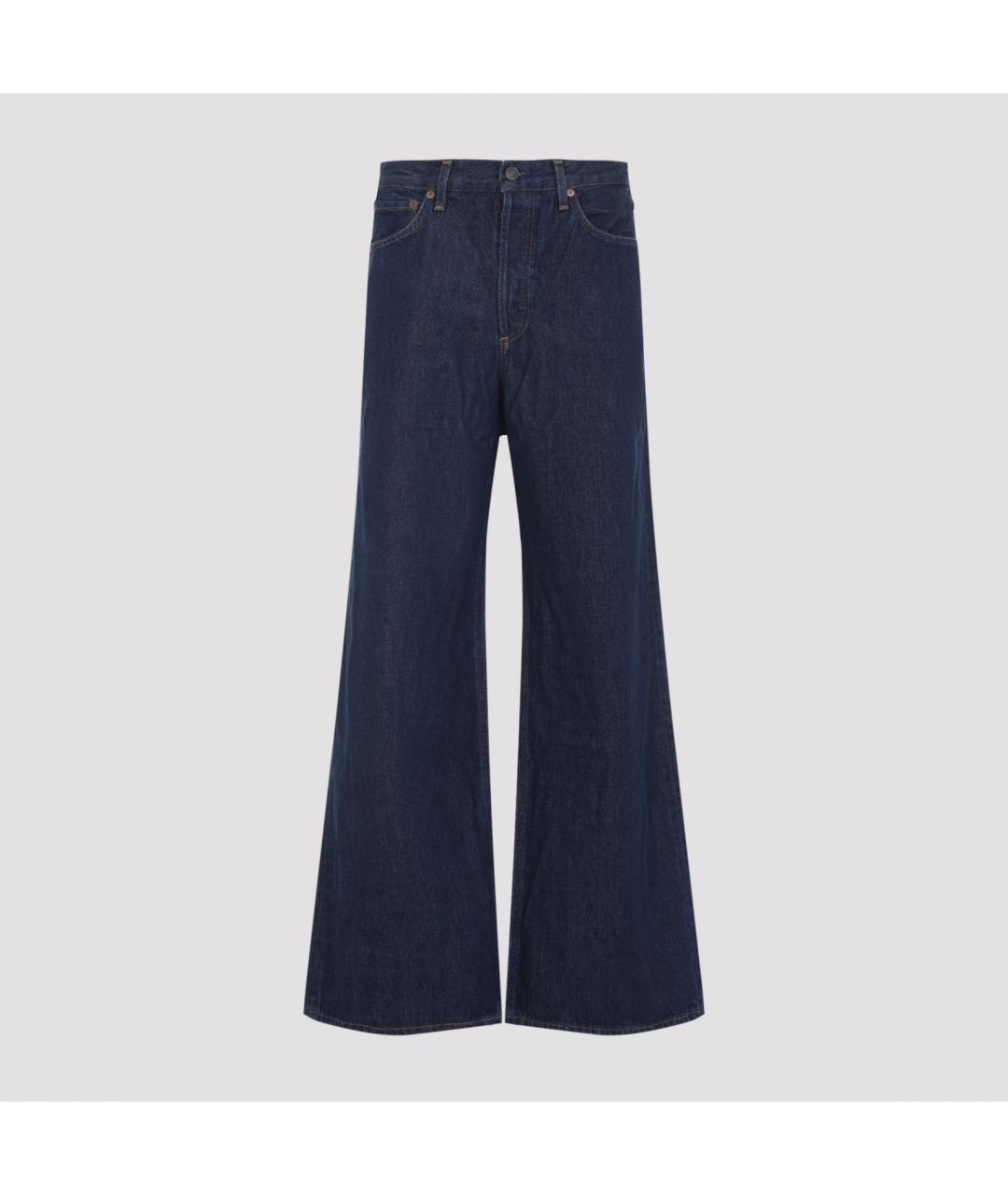 AGOLDE Темно-синие хлопковые джинсы клеш, фото 2