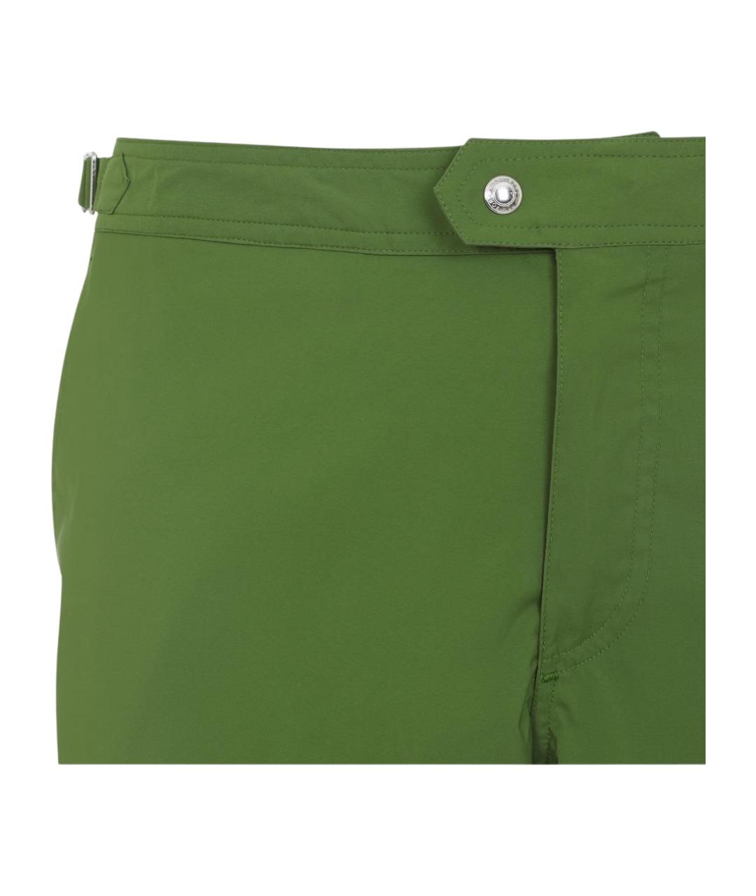 TOM FORD Зеленые полиэстеровые шорты, фото 3