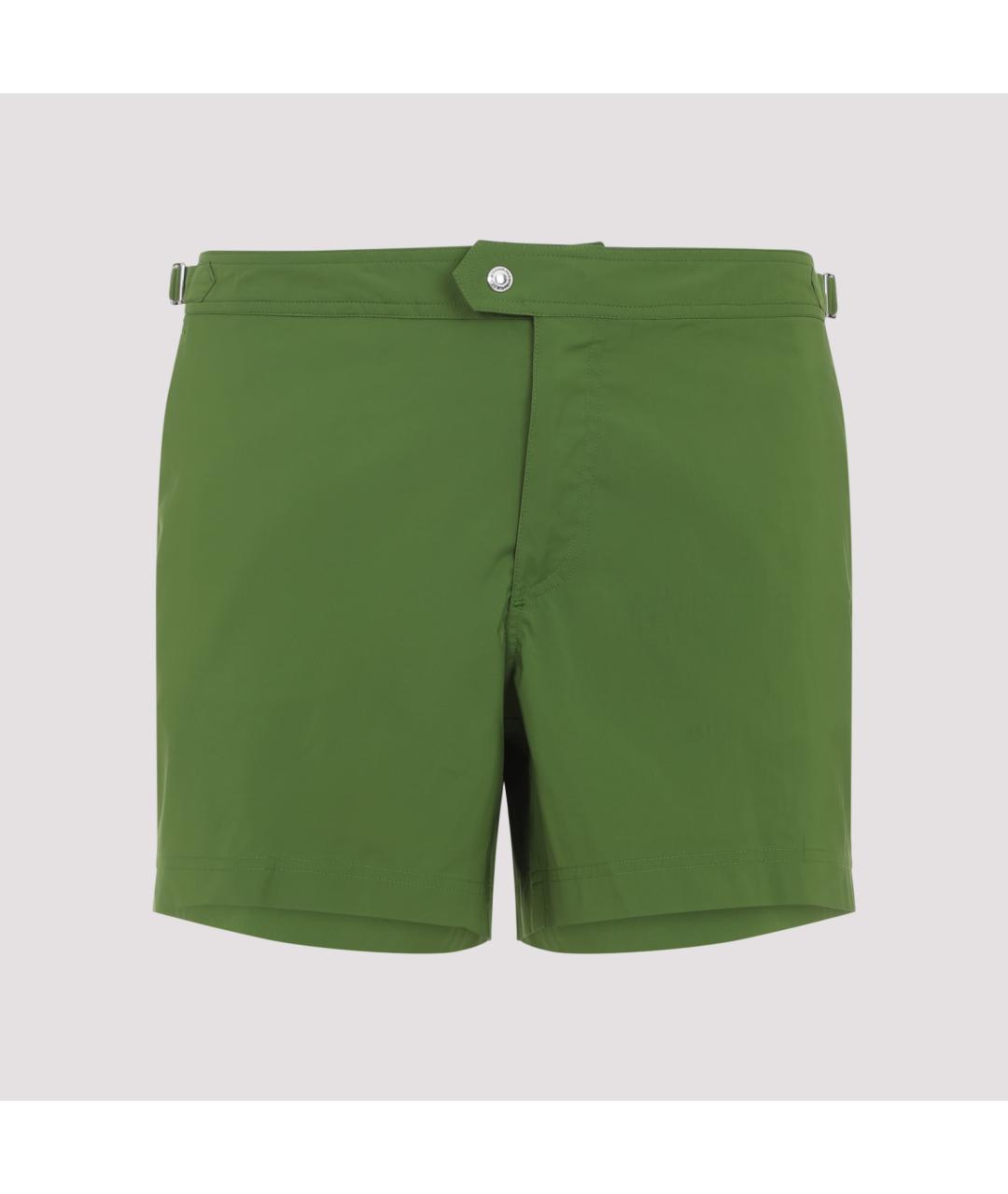 TOM FORD Зеленые полиэстеровые шорты, фото 2