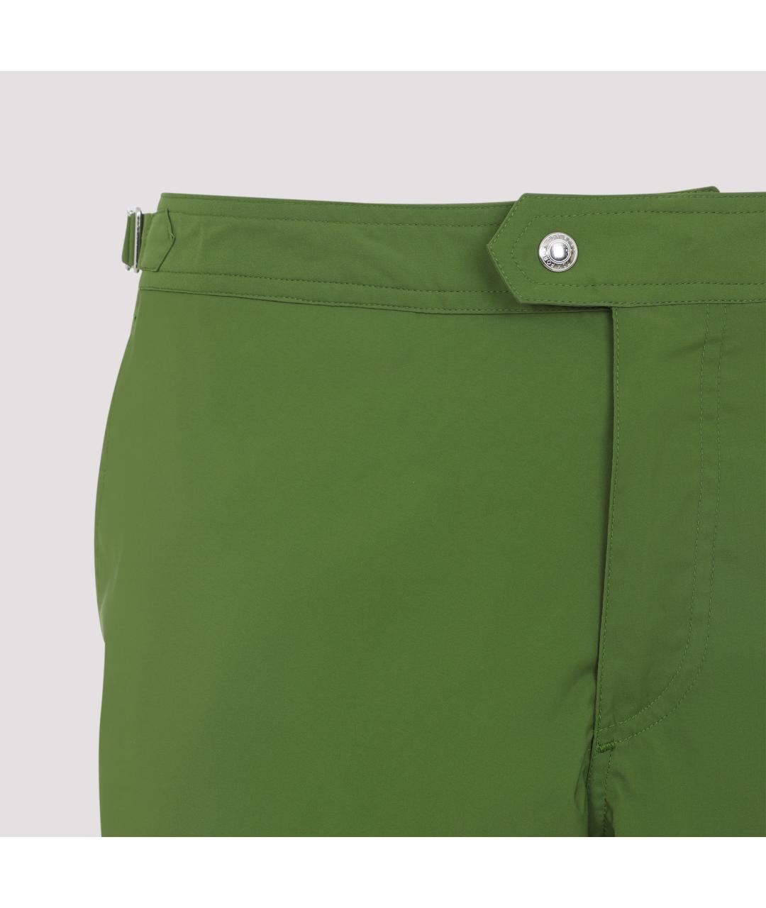 TOM FORD Зеленые полиэстеровые шорты, фото 4