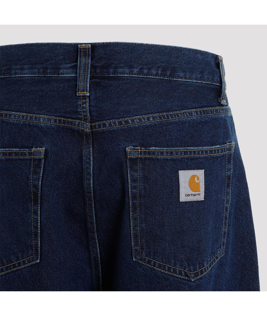 CARHARTT WIP Синие хлопковые прямые джинсы, фото 4