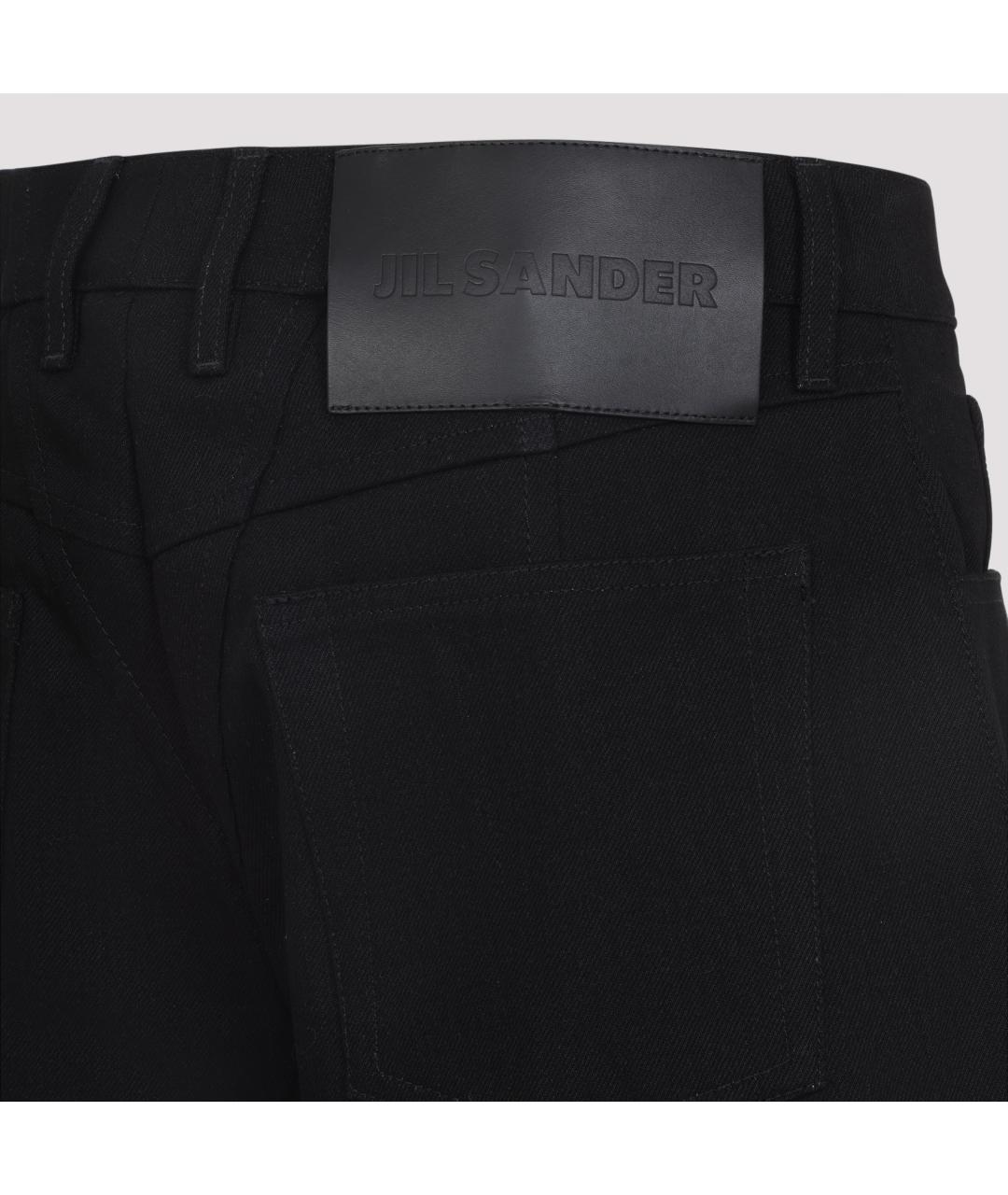JIL SANDER Черные хлопковые прямые джинсы, фото 4