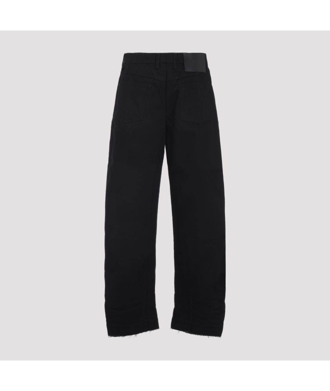 JIL SANDER Черные хлопковые прямые джинсы, фото 3