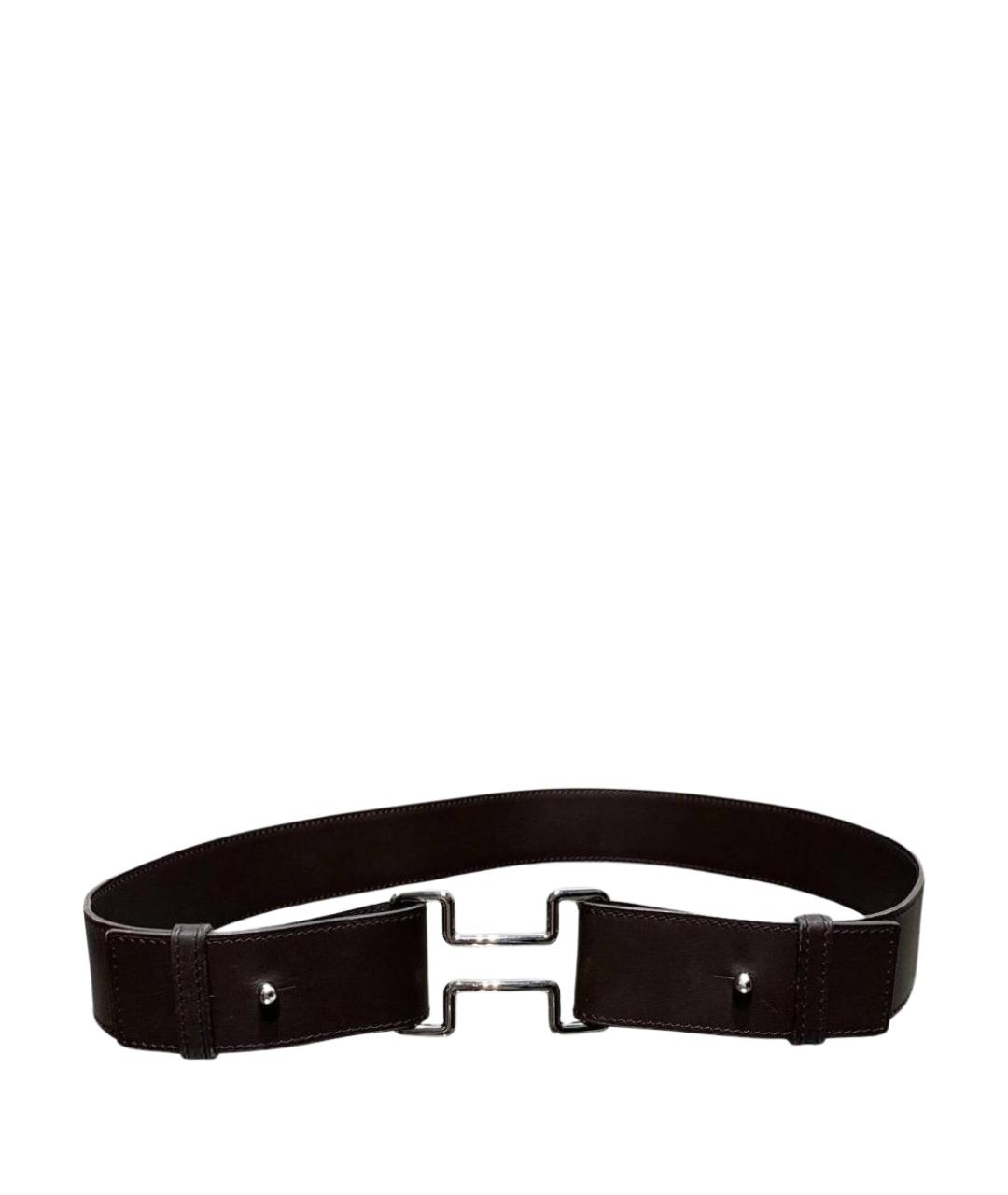 HERMES Коричневый кожаный ремень, фото 1