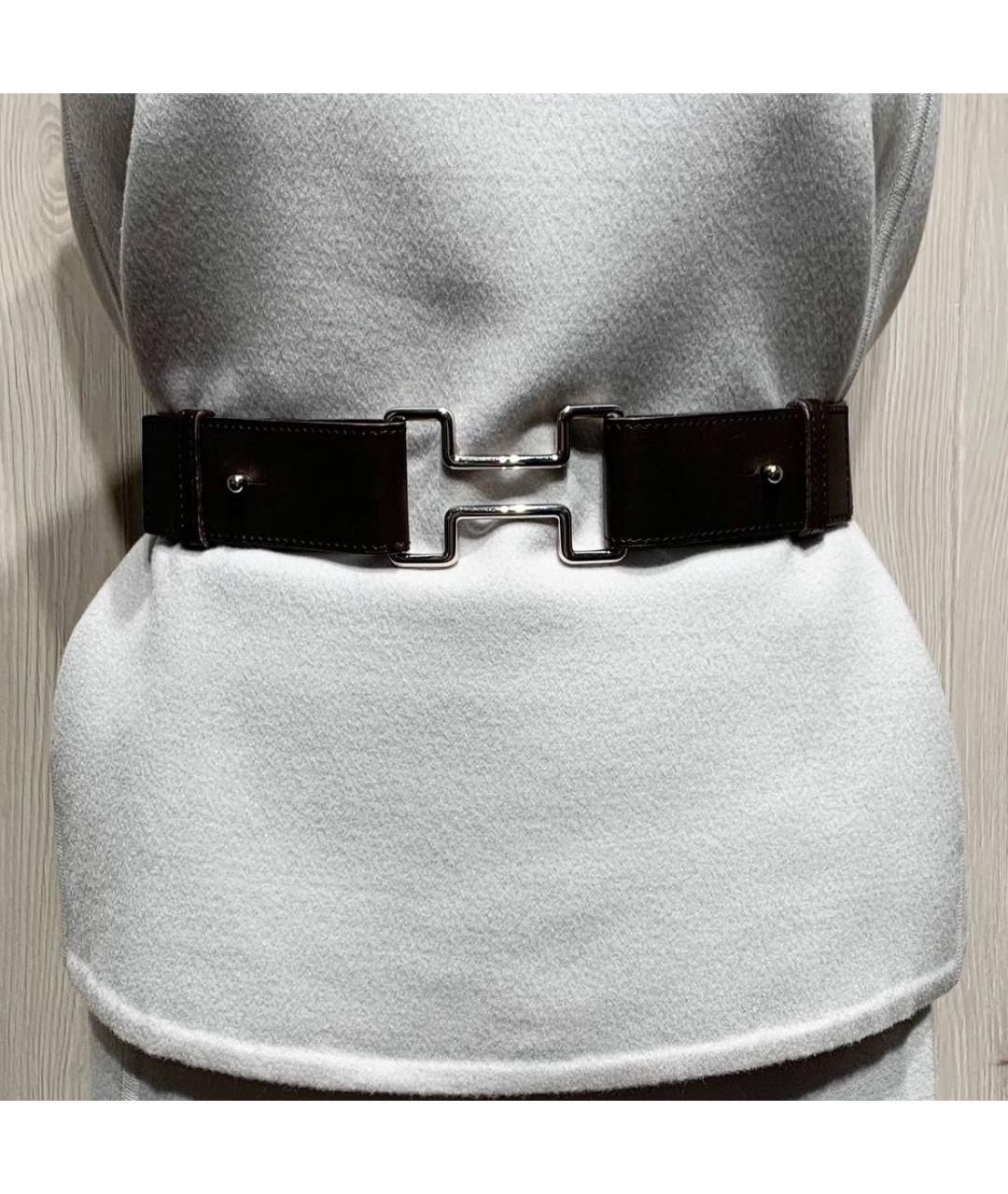 HERMES Коричневый кожаный ремень, фото 2