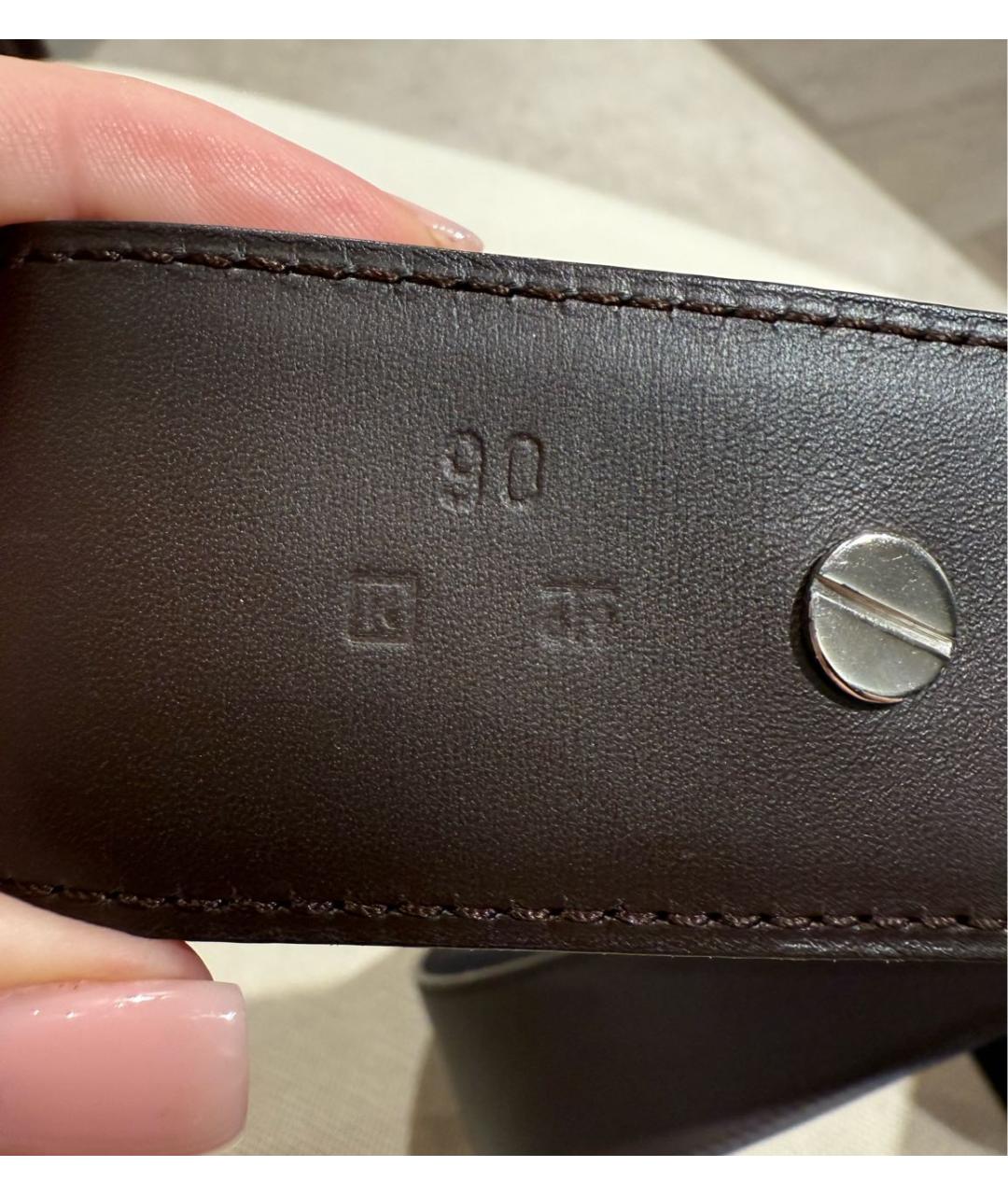 HERMES Коричневый кожаный ремень, фото 4