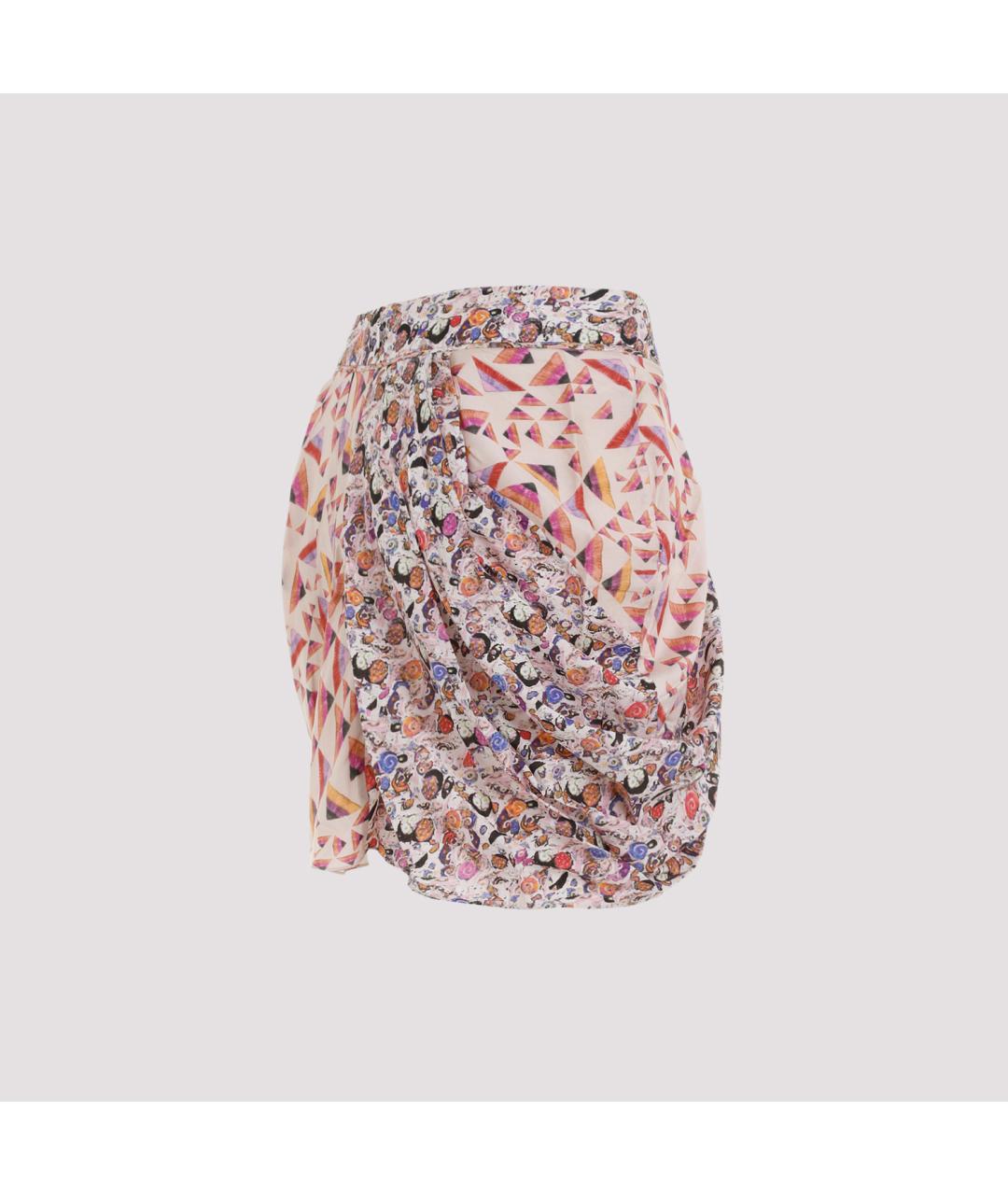 ISABEL MARANT Мульти шелковая юбка мини, фото 4