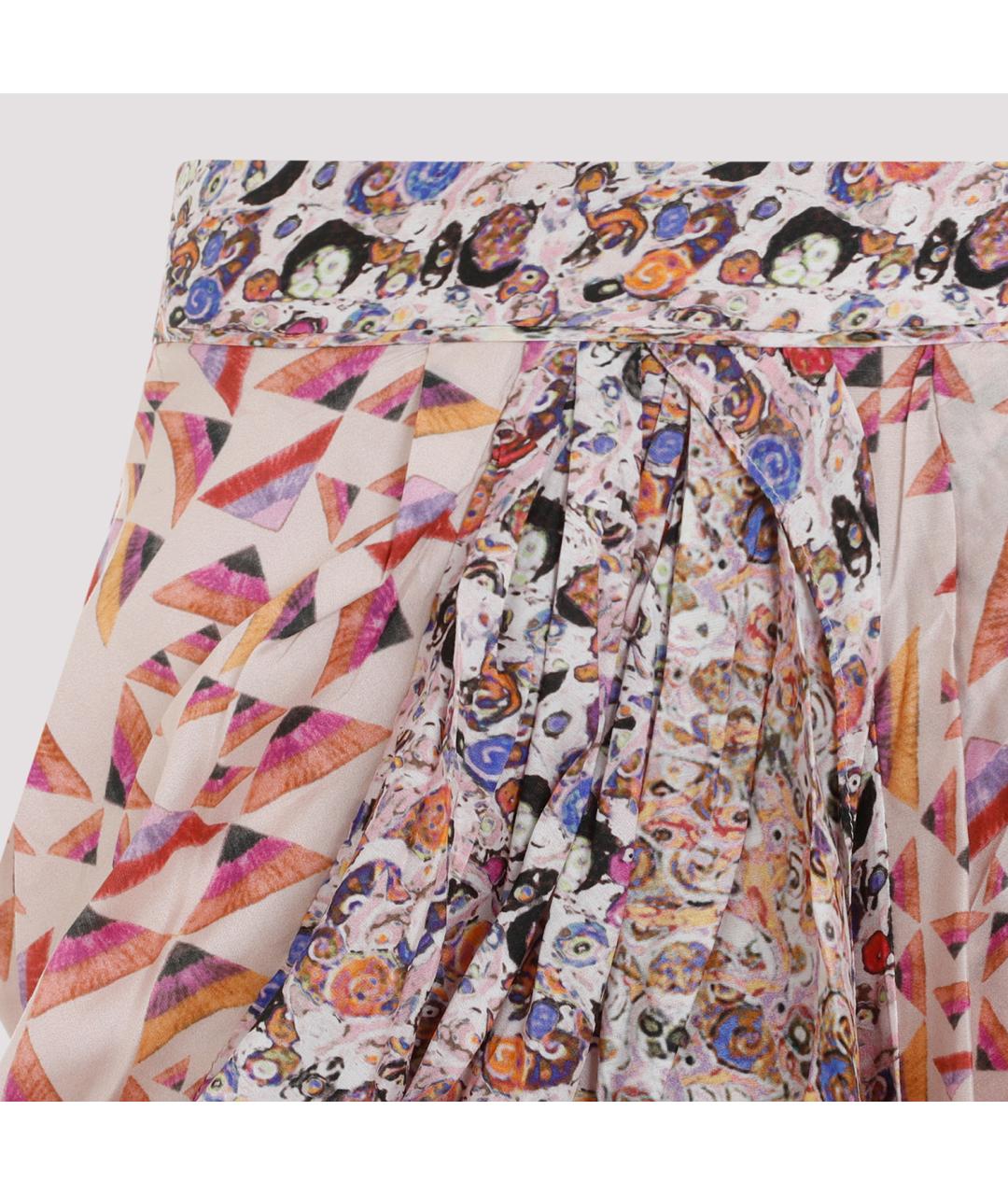 ISABEL MARANT Мульти шелковая юбка мини, фото 5