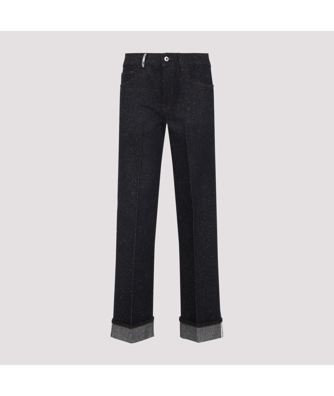 BURBERRY Антрацитовые хлопковые прямые джинсы, фото 2