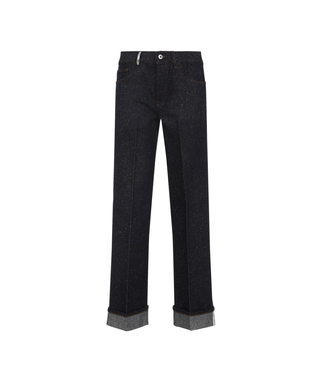 BURBERRY Антрацитовые хлопковые прямые джинсы, фото 1