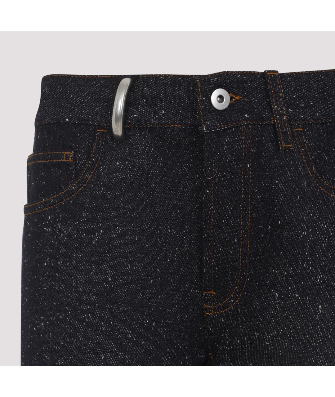 BURBERRY Антрацитовые хлопковые прямые джинсы, фото 4