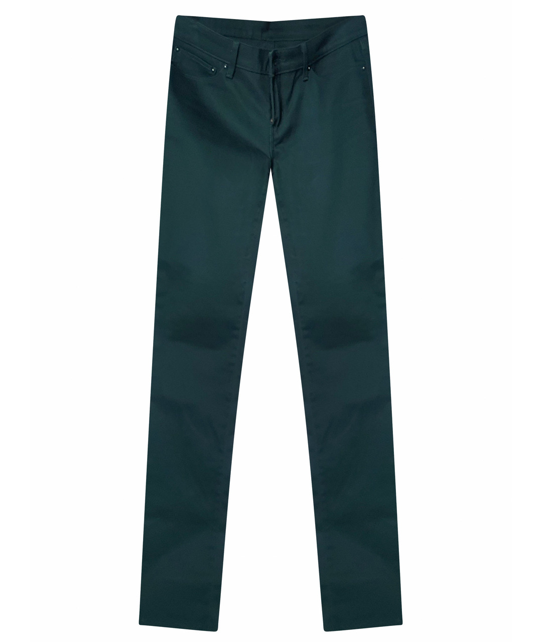 LEVI'S Зеленые хлопко-эластановые прямые джинсы, фото 1