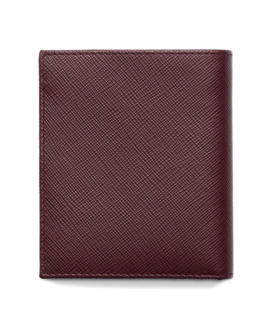 PRADA Бордовый кожаный кошелек, фото 2