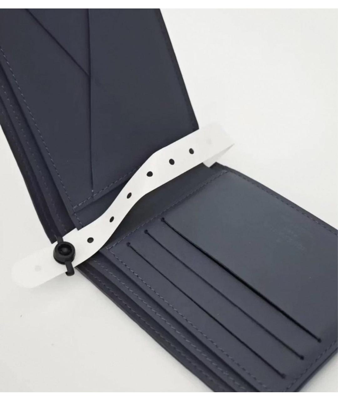 LOUIS VUITTON Темно-синий кожаный кошелек, фото 5