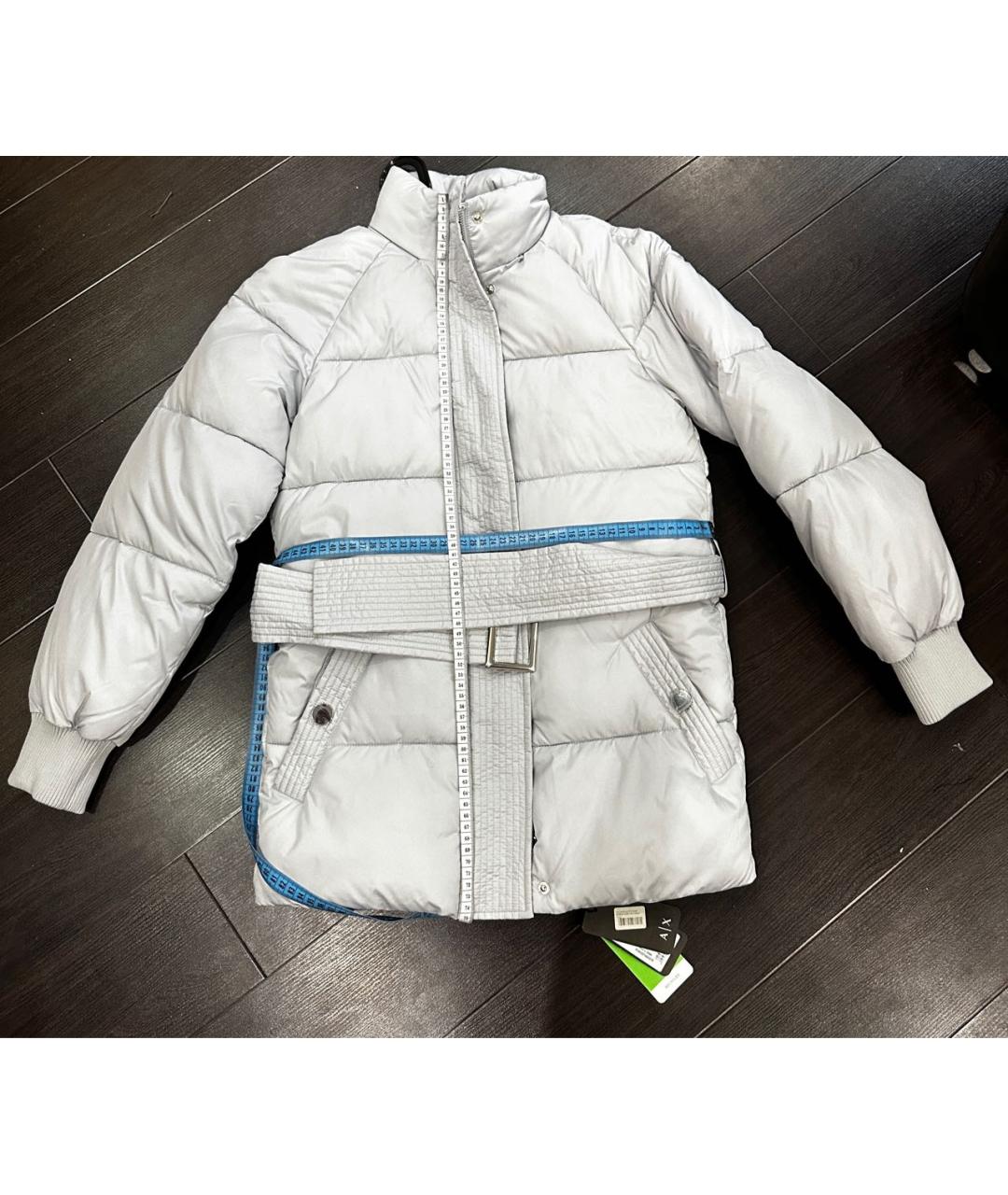 ARMANI EXCHANGE Серый полиэстеровый пуховик, фото 7