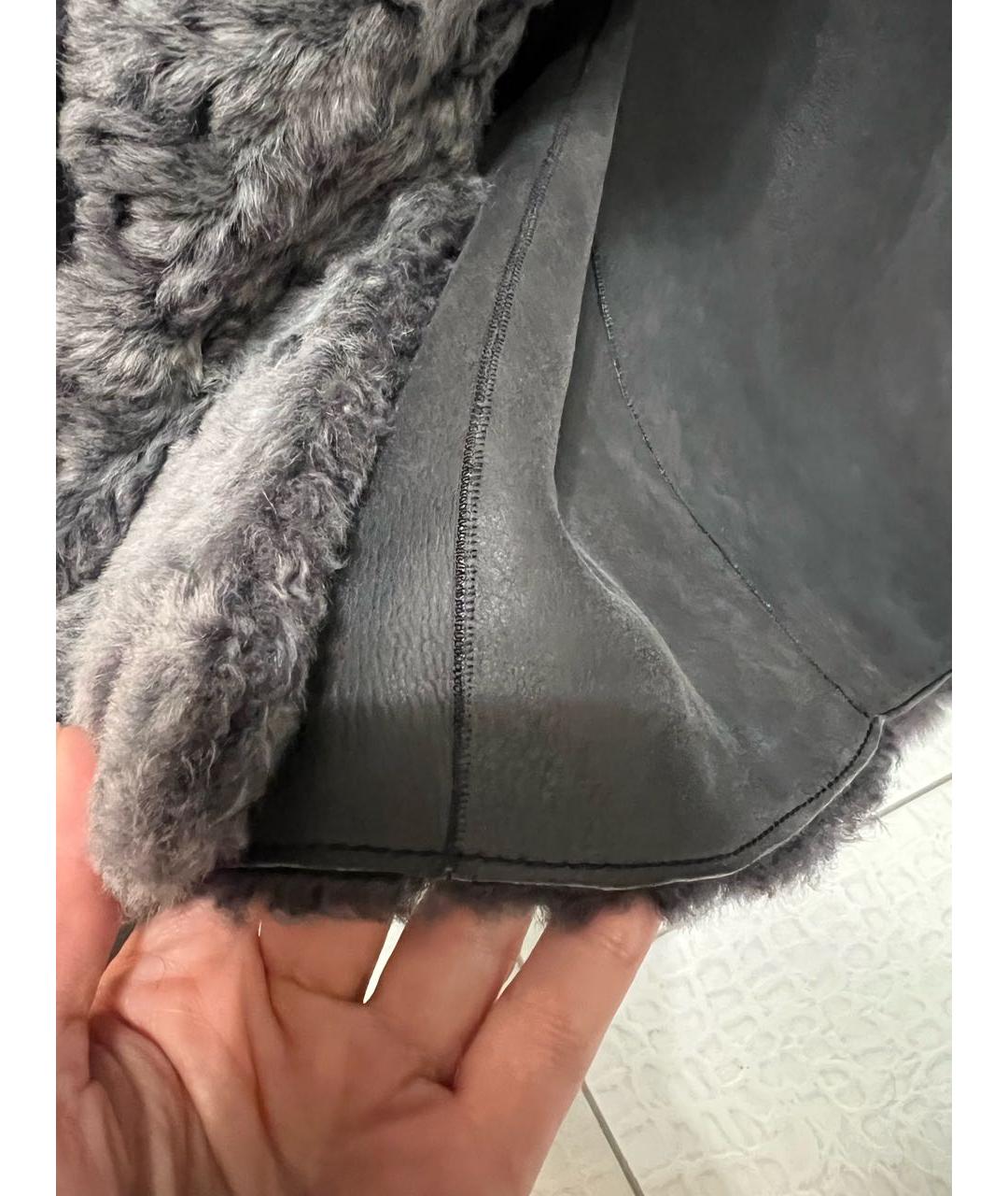 MIU MIU Серая меховая шуба, фото 6