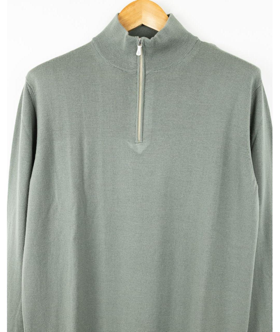 ELEVENTY Салатовый шерстяной джемпер / свитер, фото 3