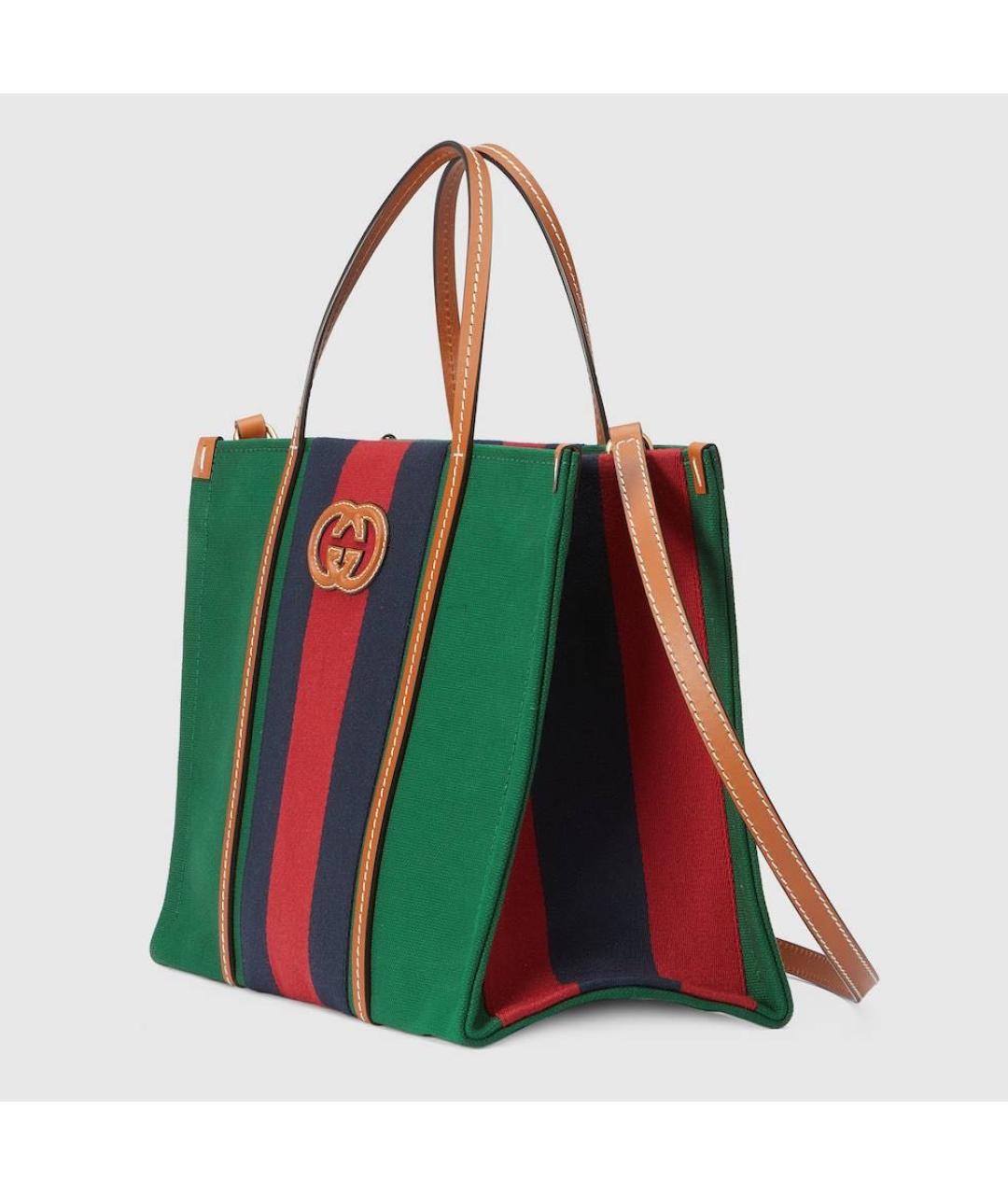 GUCCI Мульти хлопковая сумка тоут, фото 2