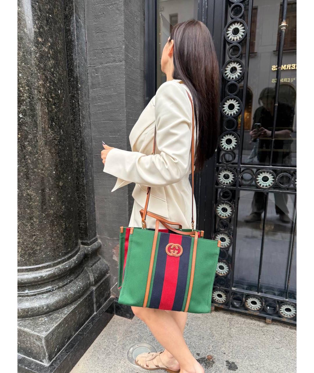 GUCCI Мульти хлопковая сумка тоут, фото 5