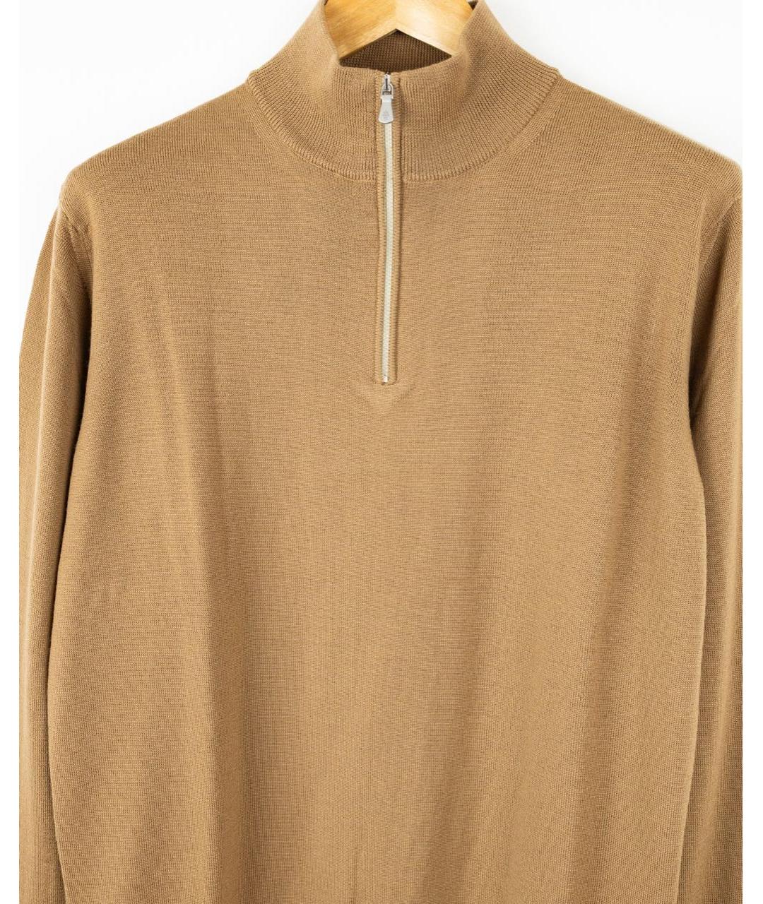 ELEVENTY Бежевый шерстяной джемпер / свитер, фото 3