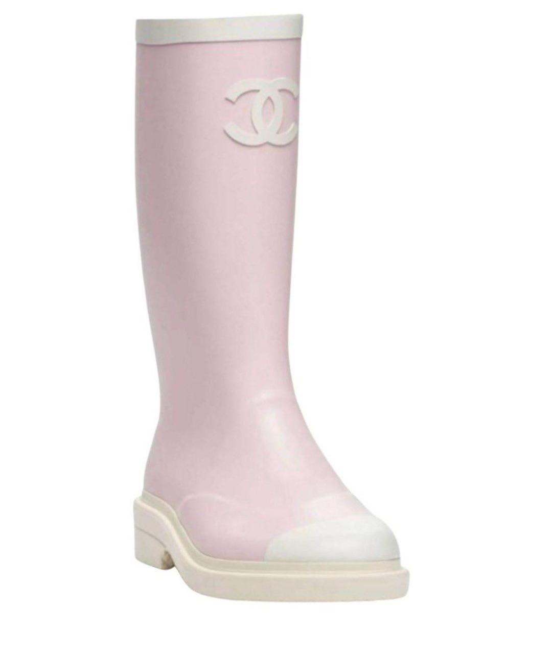 CHANEL Розовые сапоги, фото 1