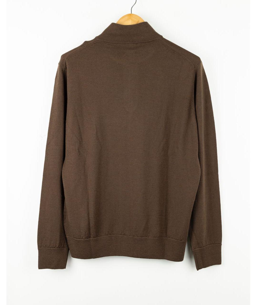 ELEVENTY Коричневый шерстяной джемпер / свитер, фото 2