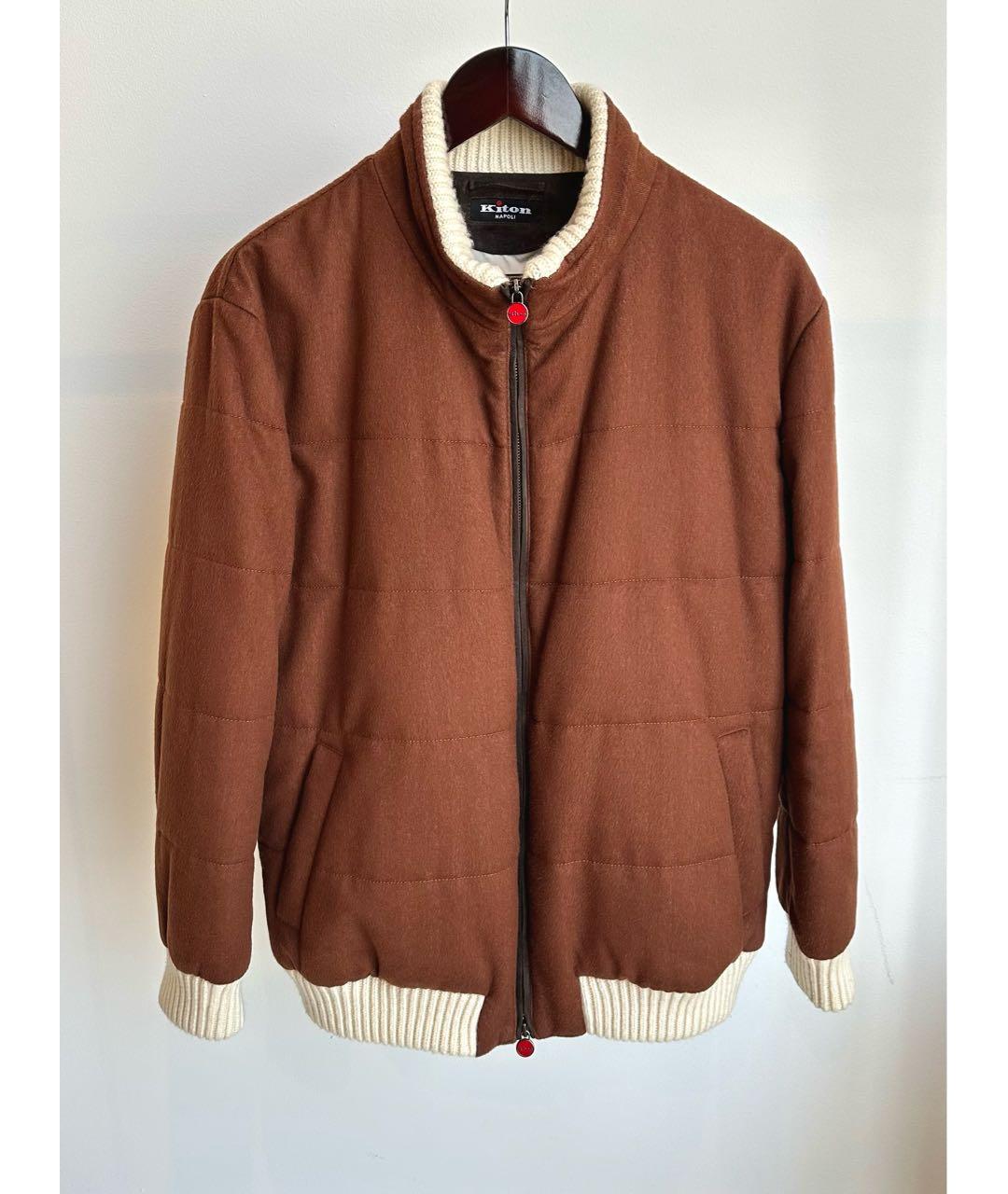 KITON Коричневая шерстяная куртка, фото 9