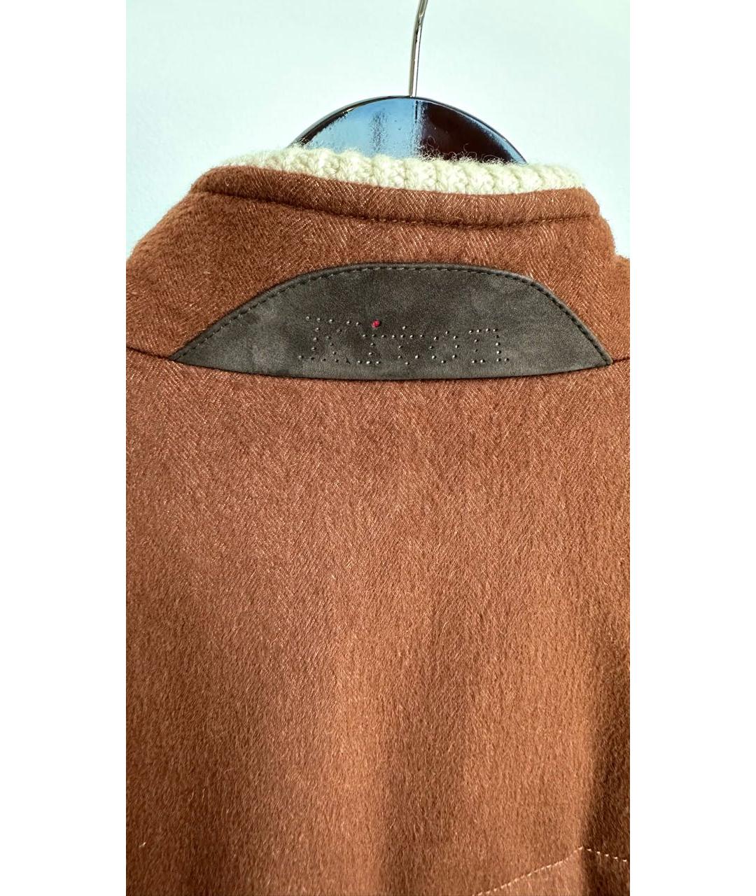KITON Коричневая шерстяная куртка, фото 4