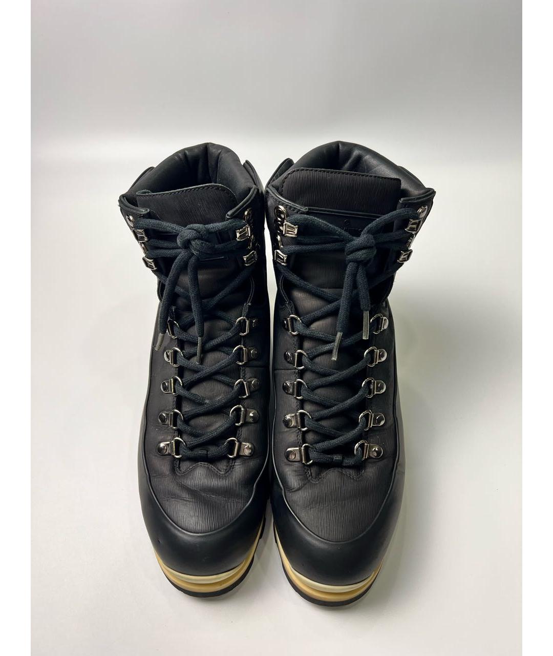 LOUIS VUITTON Черные кожаные высокие ботинки, фото 3