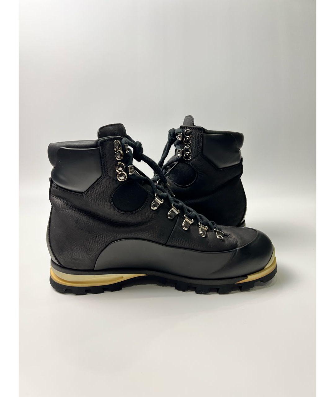 LOUIS VUITTON Черные кожаные высокие ботинки, фото 7