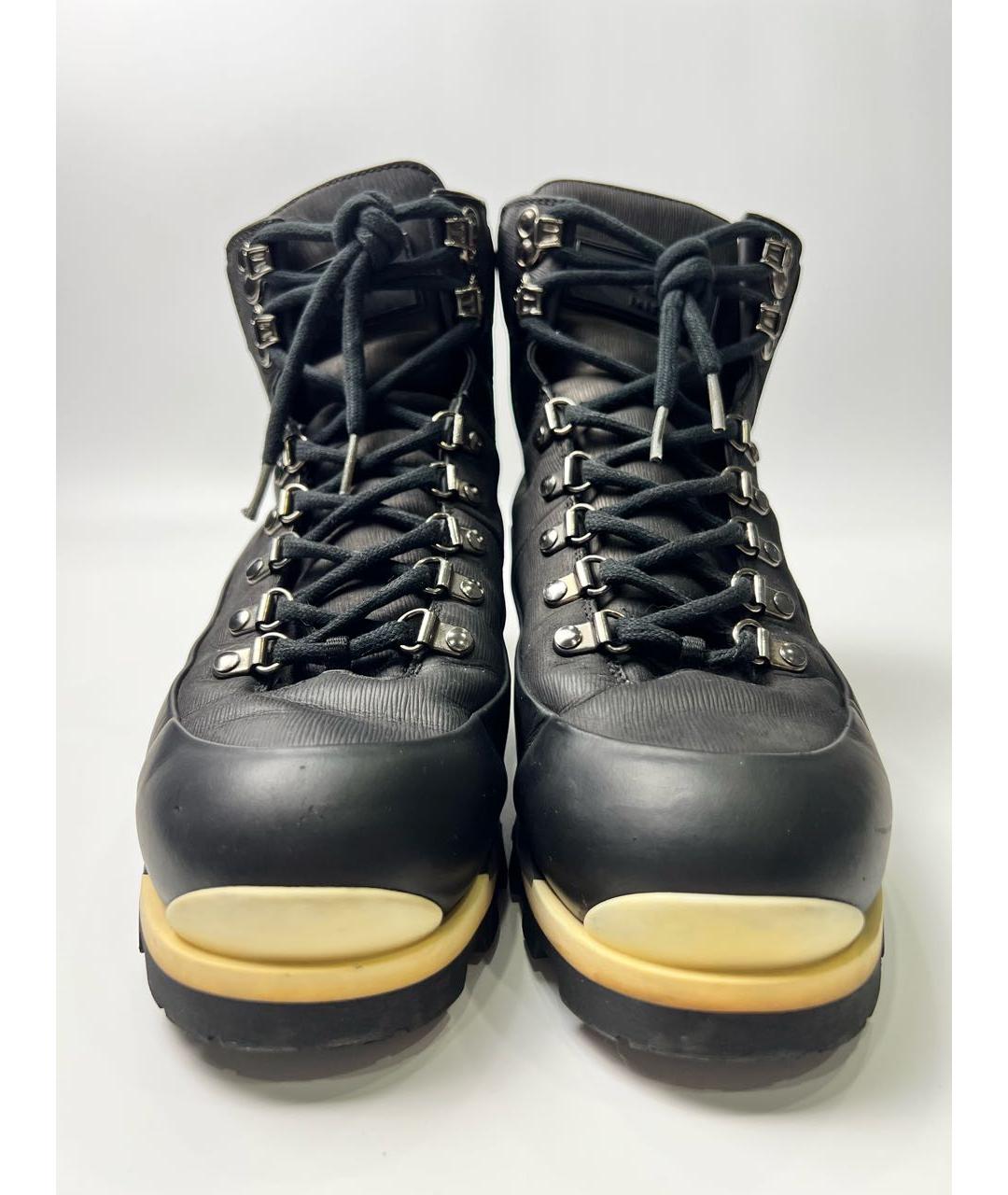 LOUIS VUITTON Черные кожаные высокие ботинки, фото 4