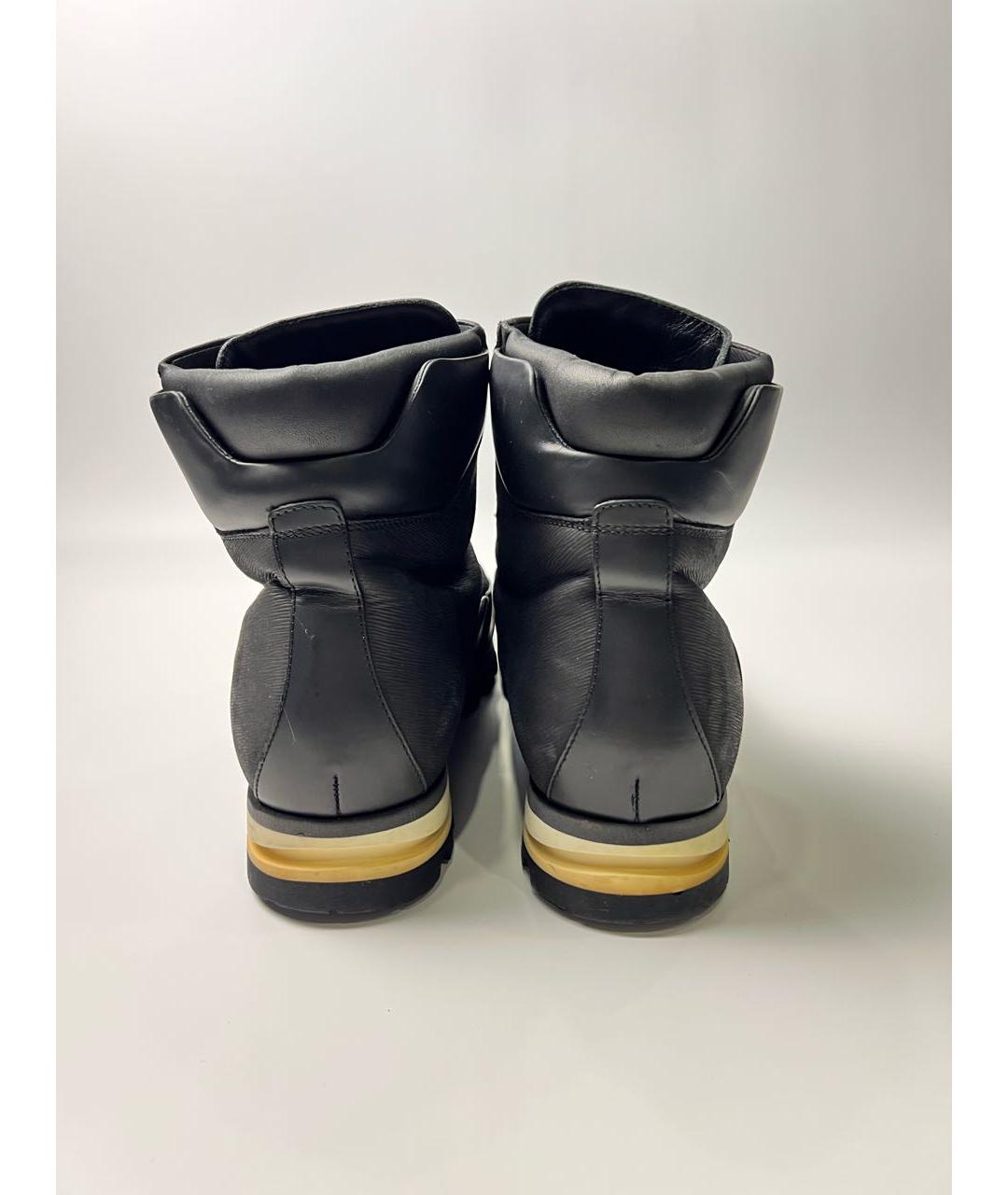 LOUIS VUITTON Черные кожаные высокие ботинки, фото 5