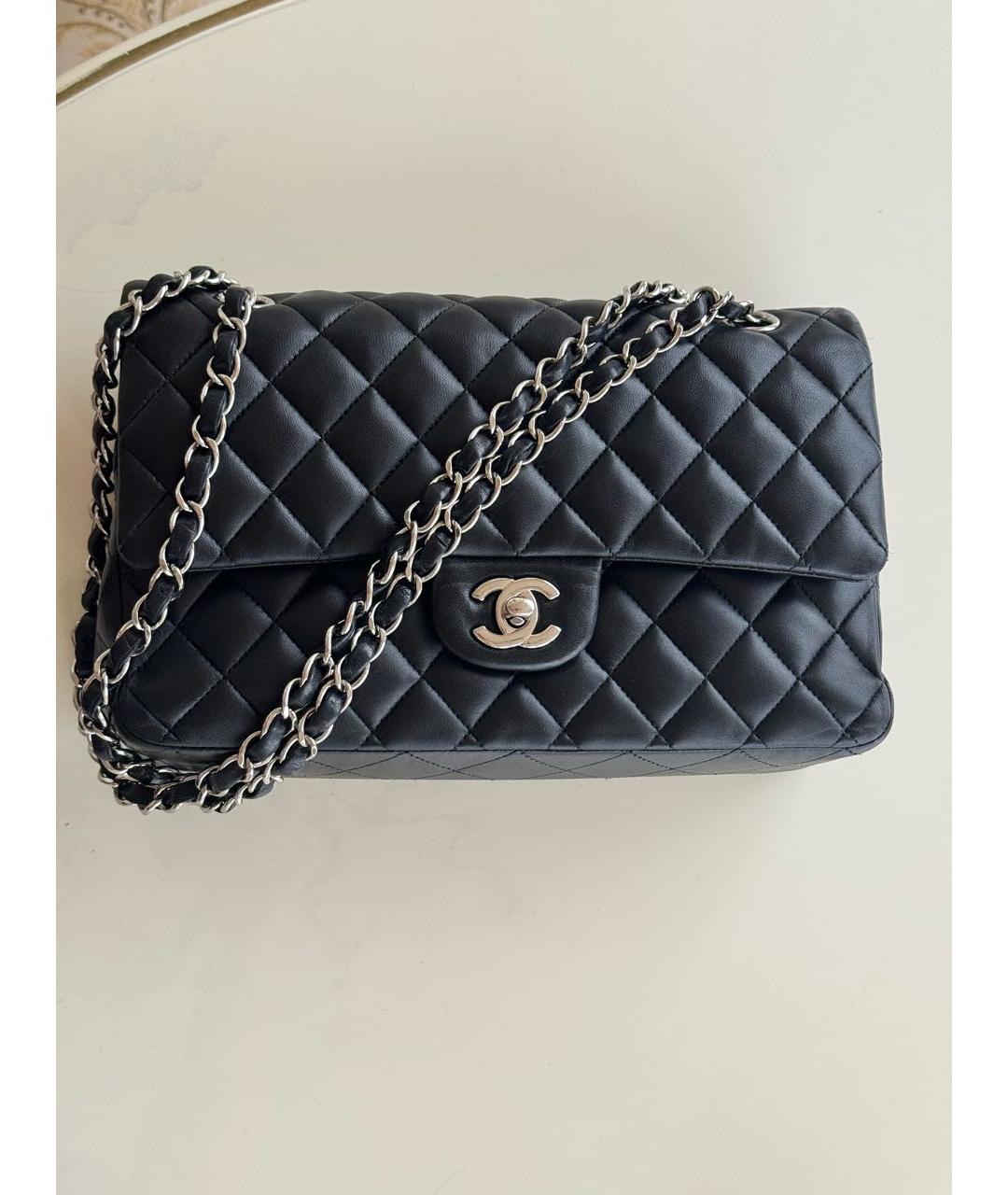 CHANEL Черная кожаная сумка через плечо, фото 9