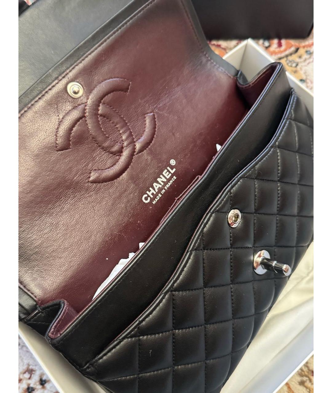 CHANEL Черная кожаная сумка через плечо, фото 7