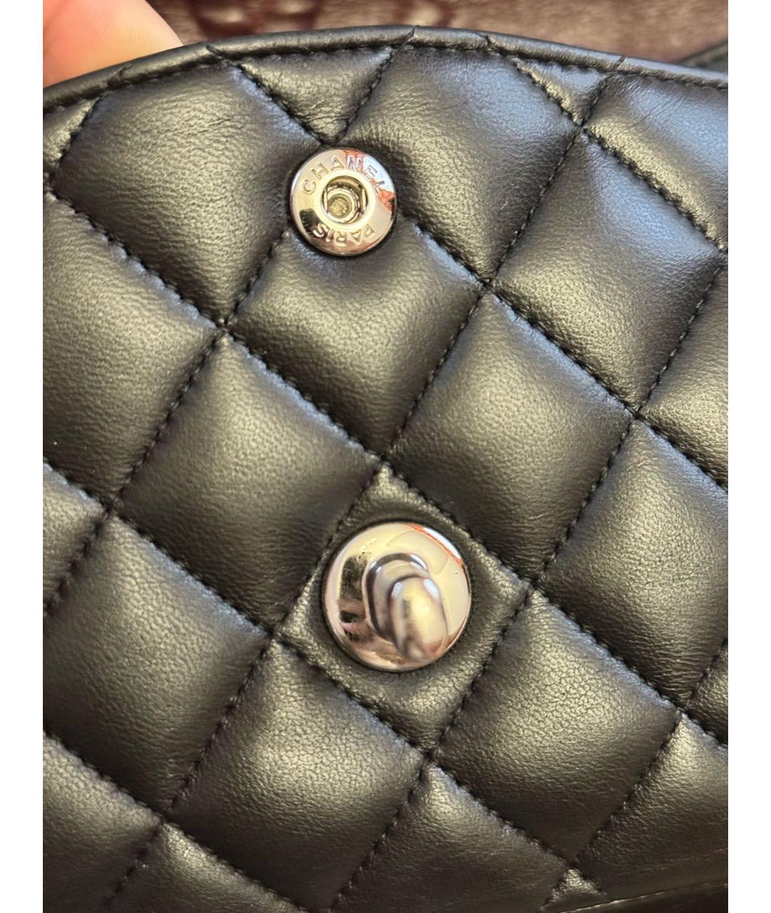 CHANEL Черная кожаная сумка через плечо, фото 8