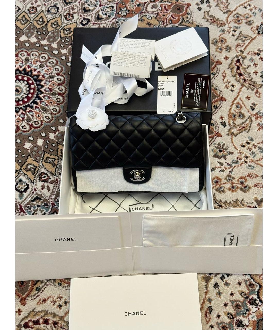 CHANEL Черная кожаная сумка через плечо, фото 3