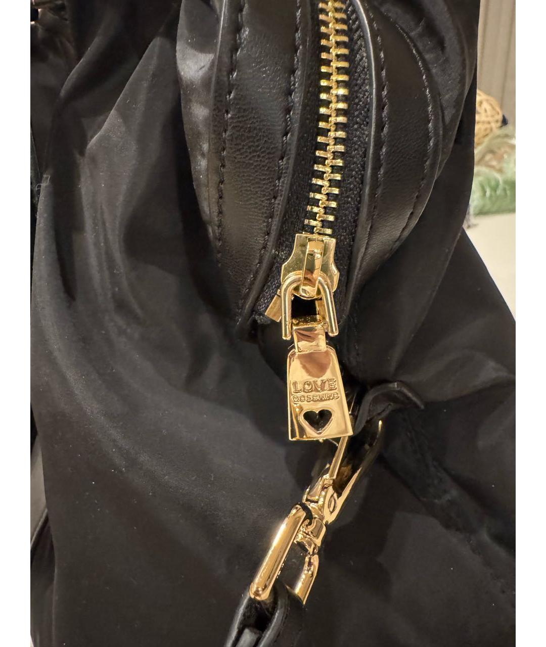 LOVE MOSCHINO Черная тканевая дорожная/спортивная сумка, фото 6