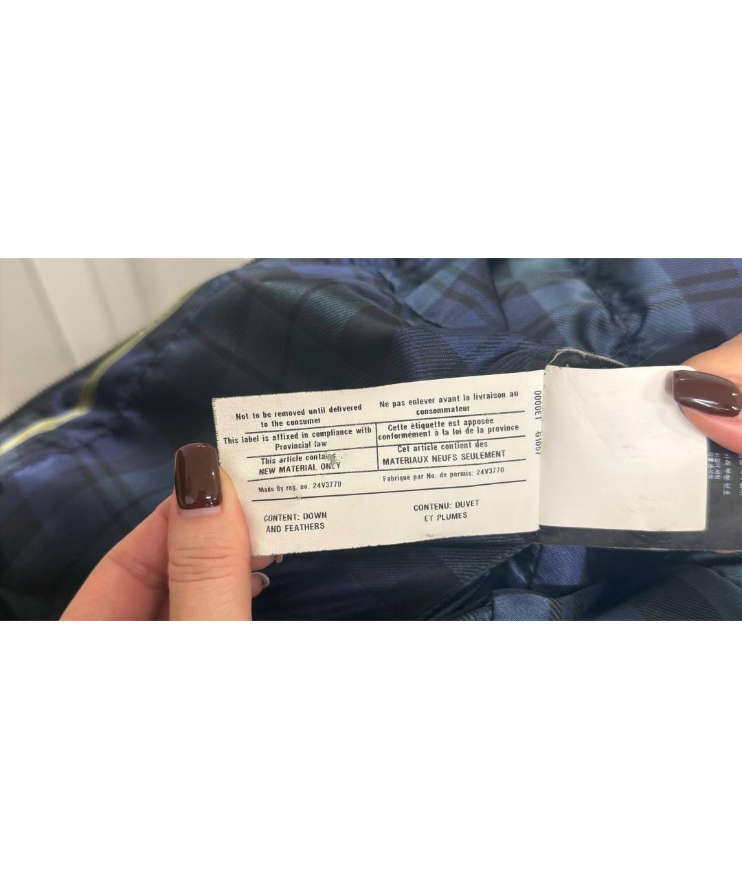 PRADA Темно-синий полиамидовый пуховик, фото 4