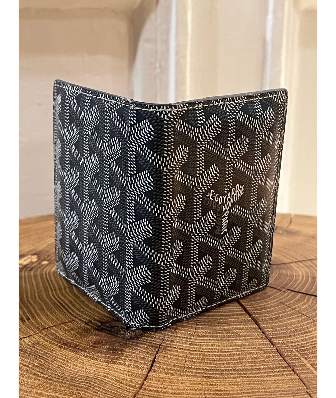 GOYARD Антрацитовый кожаный кошелек, фото 3
