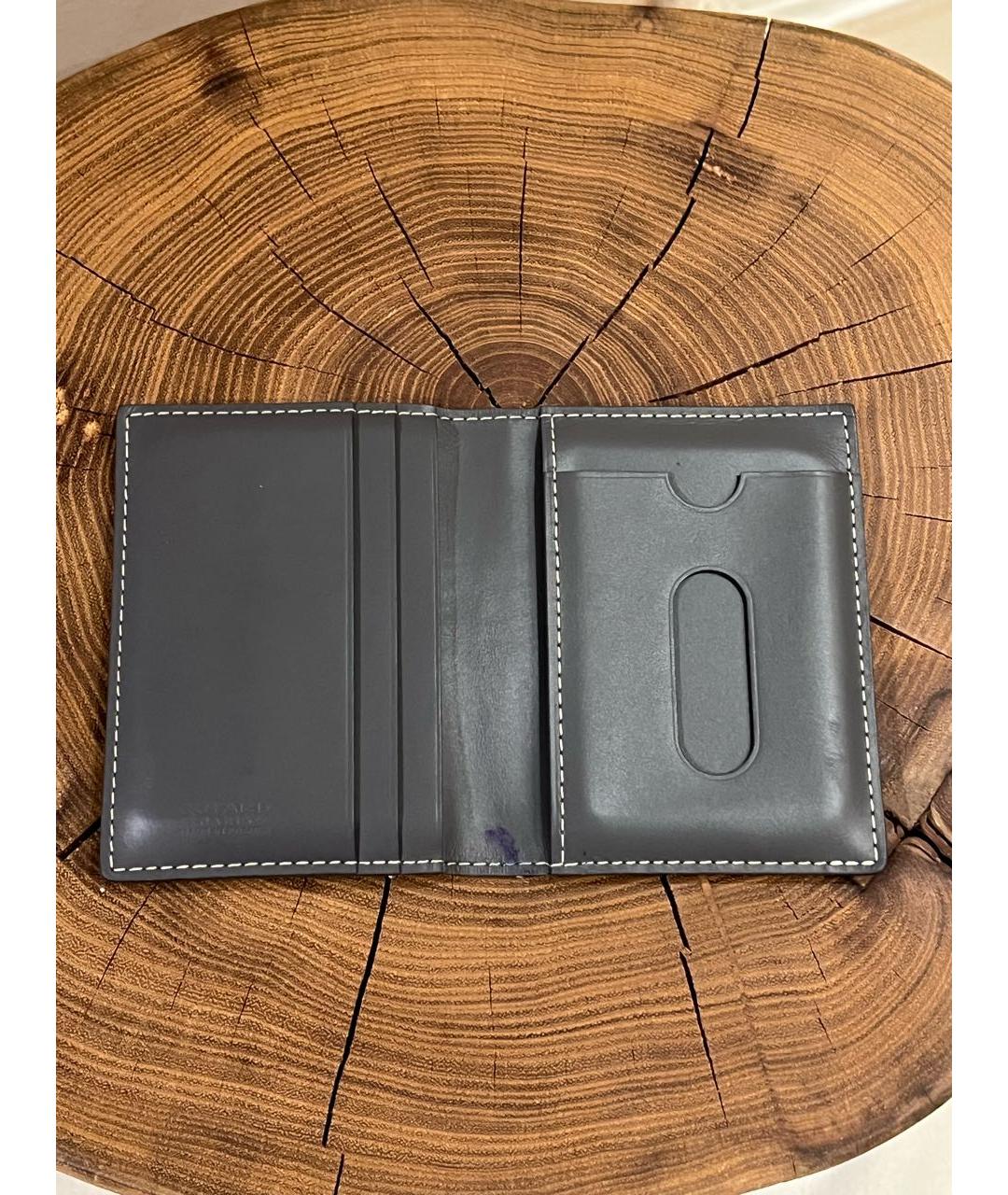 GOYARD Антрацитовый кожаный кошелек, фото 5