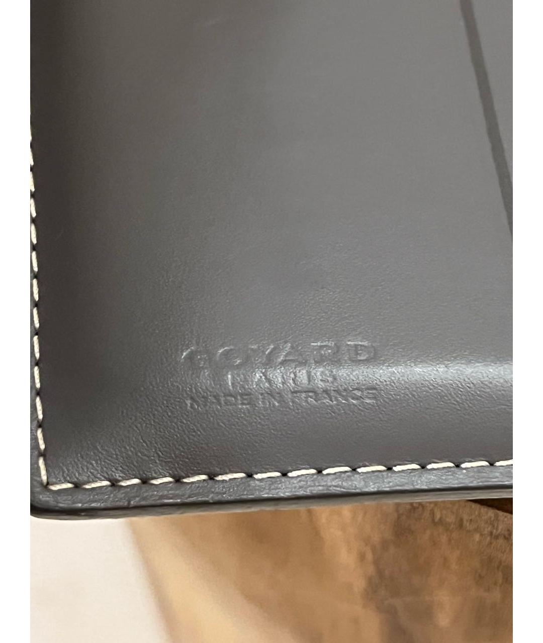 GOYARD Антрацитовый кожаный кошелек, фото 4