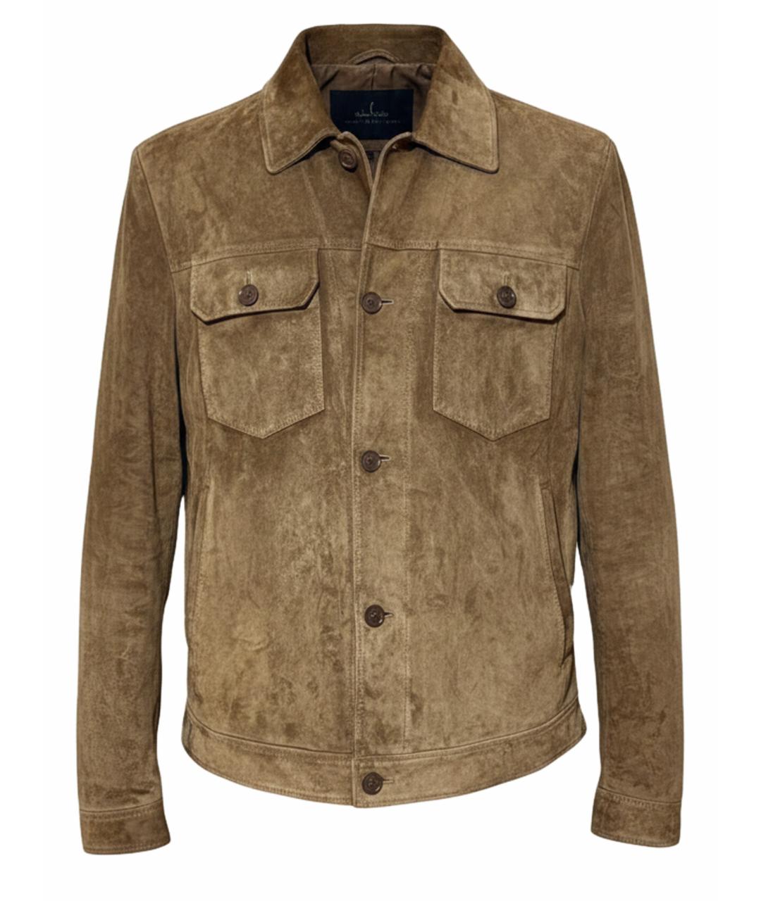 LORO PIANA Коричневая замшевая куртка, фото 1