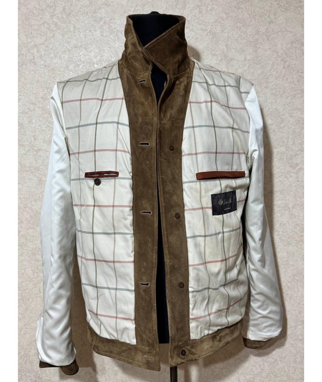 LORO PIANA Коричневая замшевая куртка, фото 3