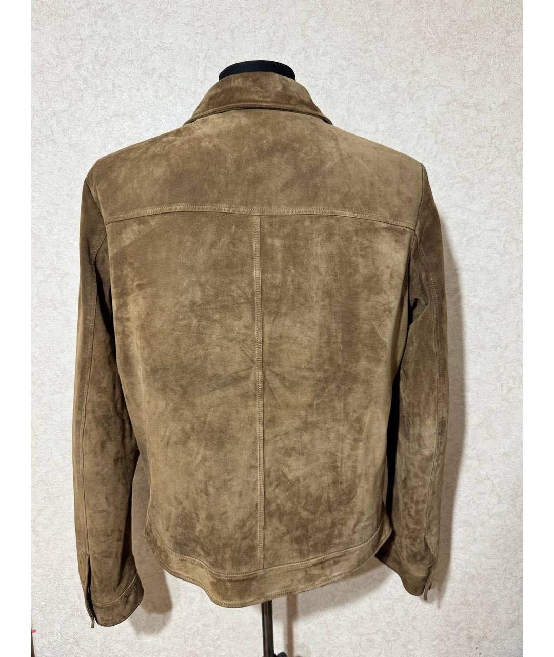 LORO PIANA Коричневая замшевая куртка, фото 2