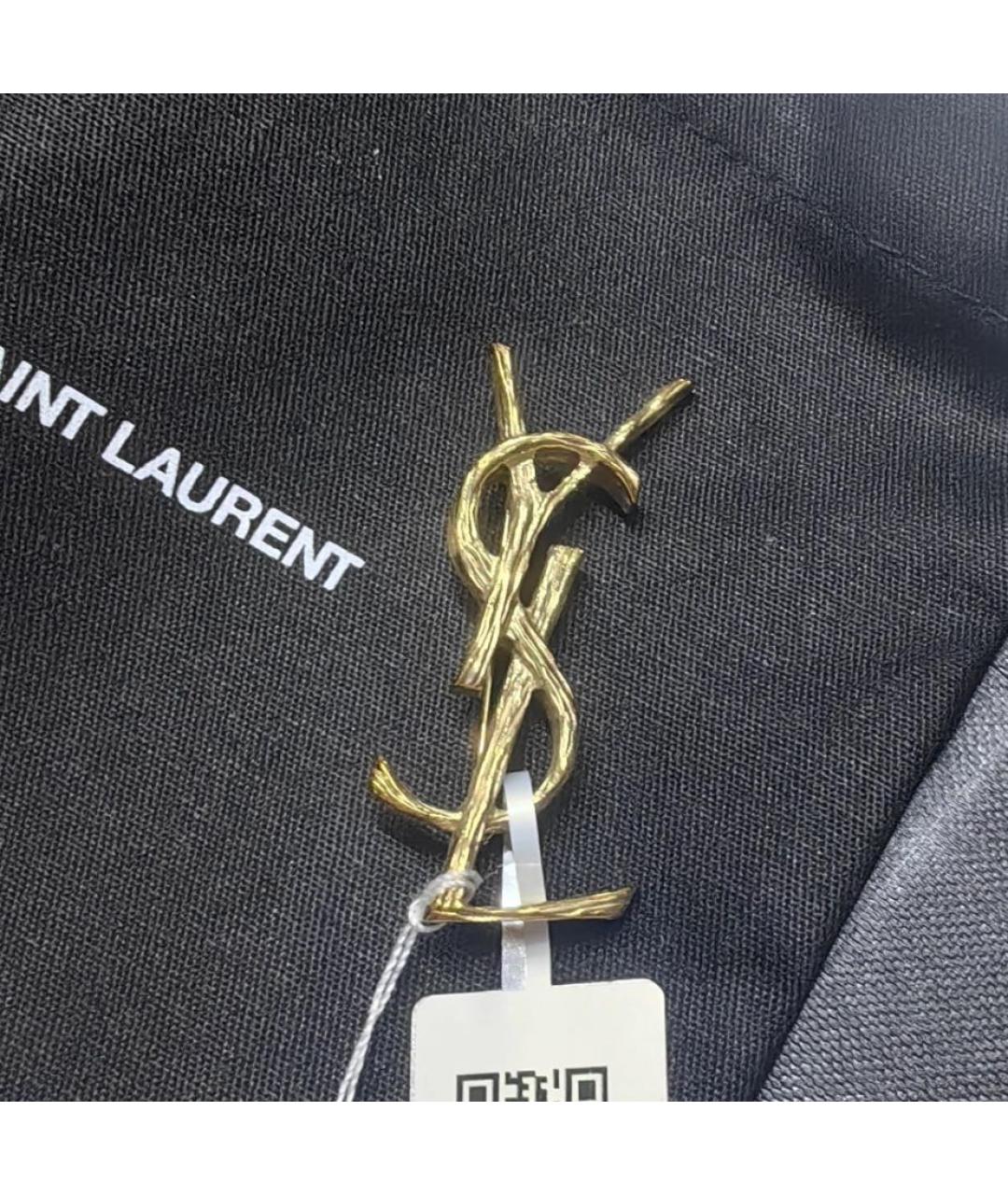 SAINT LAURENT Золотая позолоченная булавка / брошь, фото 3